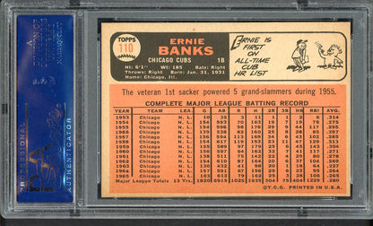 1966 Topps Baseball #110 Ernie Banks Cubs PSA 6 EX-MT 555009