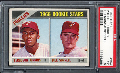 1966 Topps Baseball #254 Fergie Jenkins Phillies PSA 5 EX 555012