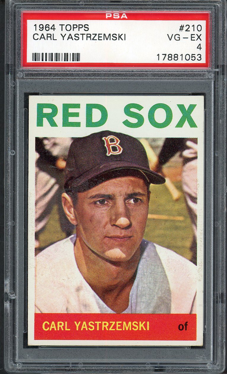 1964 Topps Baseball #210 Carl Yastrzemski Red Sox PSA 4 VG-EX 555025