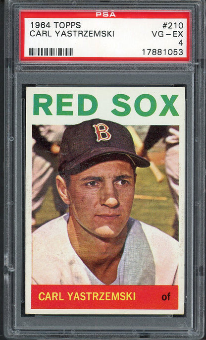 1964 Topps Baseball #210 Carl Yastrzemski Red Sox PSA 4 VG-EX 555025