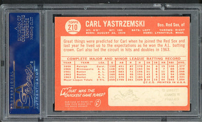 1964 Topps Baseball #210 Carl Yastrzemski Red Sox PSA 4 VG-EX 555025