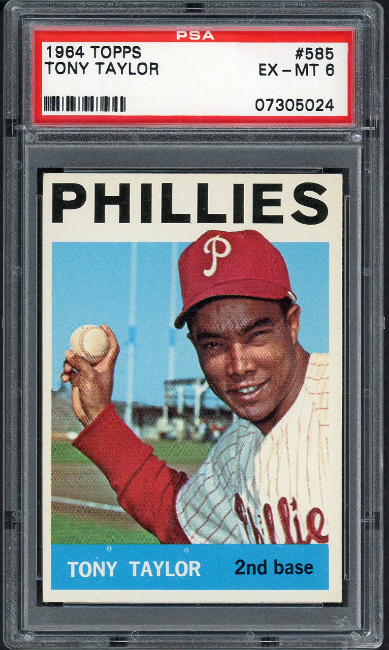 1964 Topps Baseball #585 Tony Taylor Phillies PSA 6 EX-MT 555027