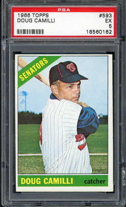1966 Topps Baseball #593 Doug Camilli Senators PSA 5 EX 555040