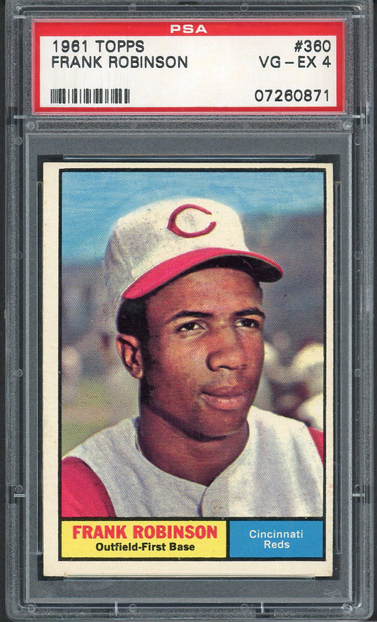 1961 Topps Baseball #360 Frank Robinson Reds PSA 4 VG-EX 555041