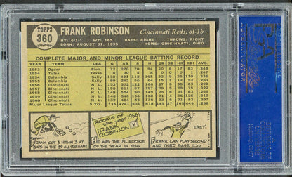1961 Topps Baseball #360 Frank Robinson Reds PSA 4 VG-EX 555041