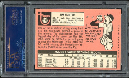 1969 Topps Baseball #235 Catfish Hunter A's PSA 6 EX-MT 555045