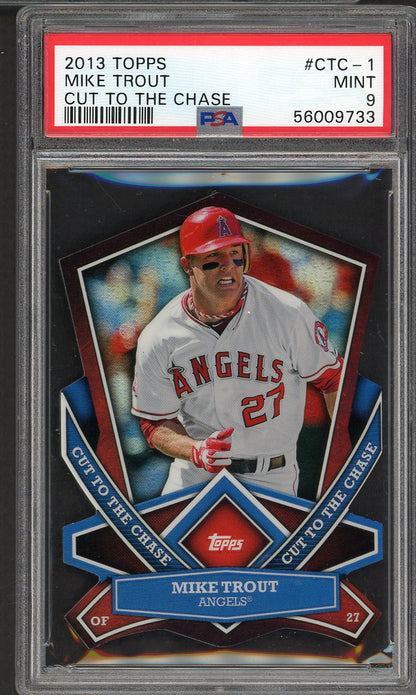 2013 Topps Cut To The Chase #CTC1 Mike Trout Angels PSA 9 MINT 555059