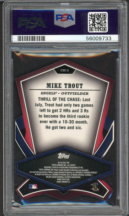 2013 Topps Cut To The Chase #CTC1 Mike Trout Angels PSA 9 MINT 555059