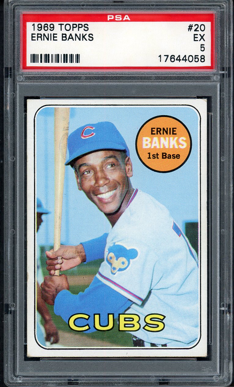 1969 Topps Baseball #020 Ernie Banks Cubs PSA 5 EX 555081
