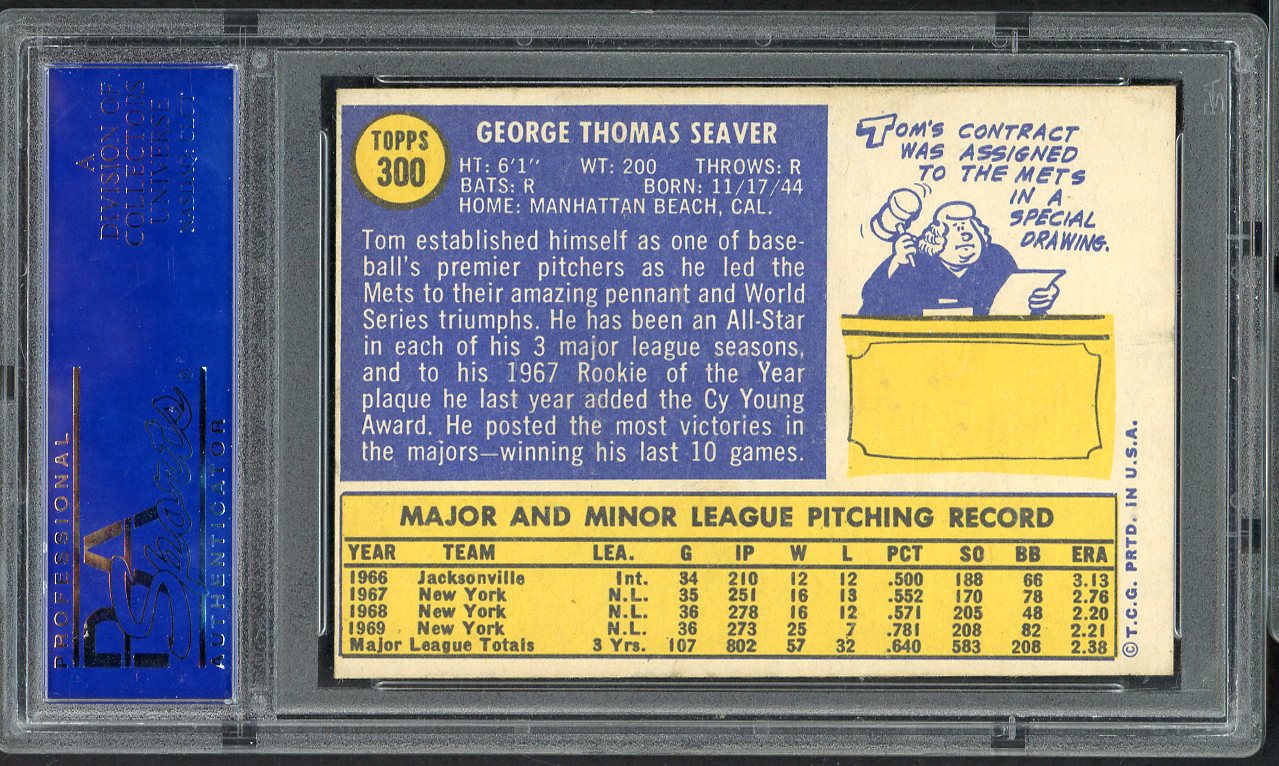 1970 Topps Baseball #300 Tom Seaver Mets PSA 7 NM 555083