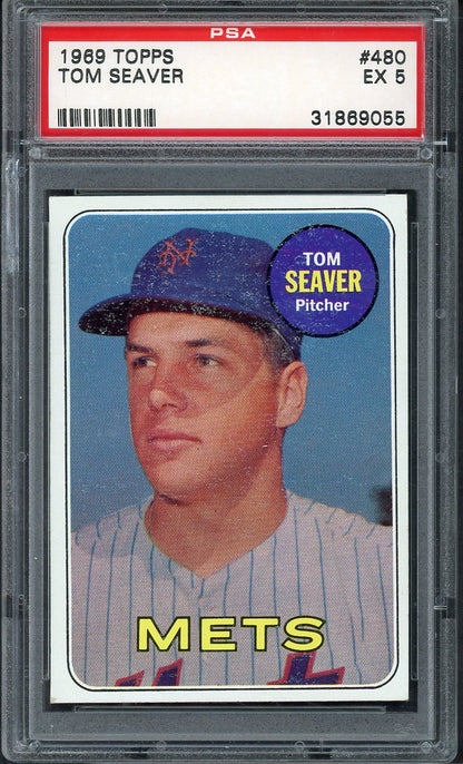 1969 Topps Baseball #480 Tom Seaver Mets PSA 5 EX 555084