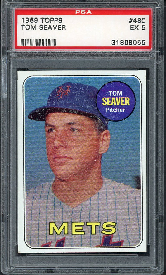 1969 Topps Baseball #480 Tom Seaver Mets PSA 5 EX 555084