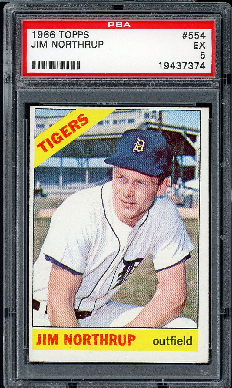 1966 Topps Baseball #554 Jim Northrup Tigers PSA 5 EX 555090