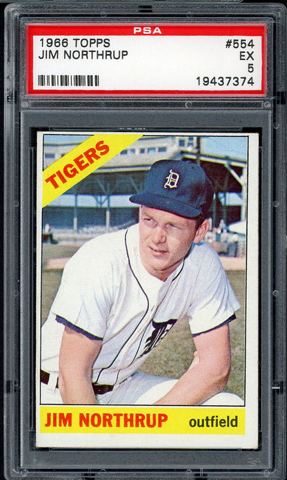 1966 Topps Baseball #554 Jim Northrup Tigers PSA 5 EX 555090