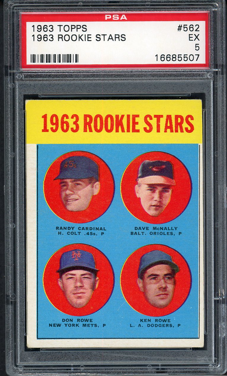 1963 Topps Baseball #562 Dave McNally Orioles PSA 5 EX 555101