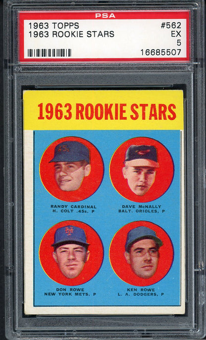 1963 Topps Baseball #562 Dave McNally Orioles PSA 5 EX 555101