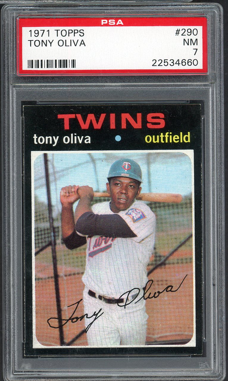 1971 Topps Baseball #290 Tony Oliva Twins PSA 7 NM 555103