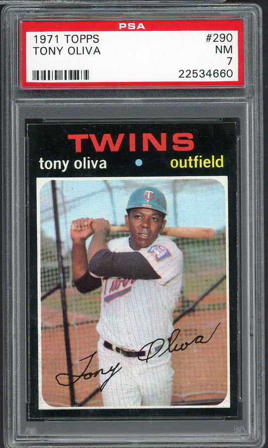 1971 Topps Baseball #290 Tony Oliva Twins PSA 7 NM 555103