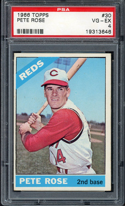 1966 Topps Baseball #030 Pete Rose Reds PSA 4 VG-EX 555112