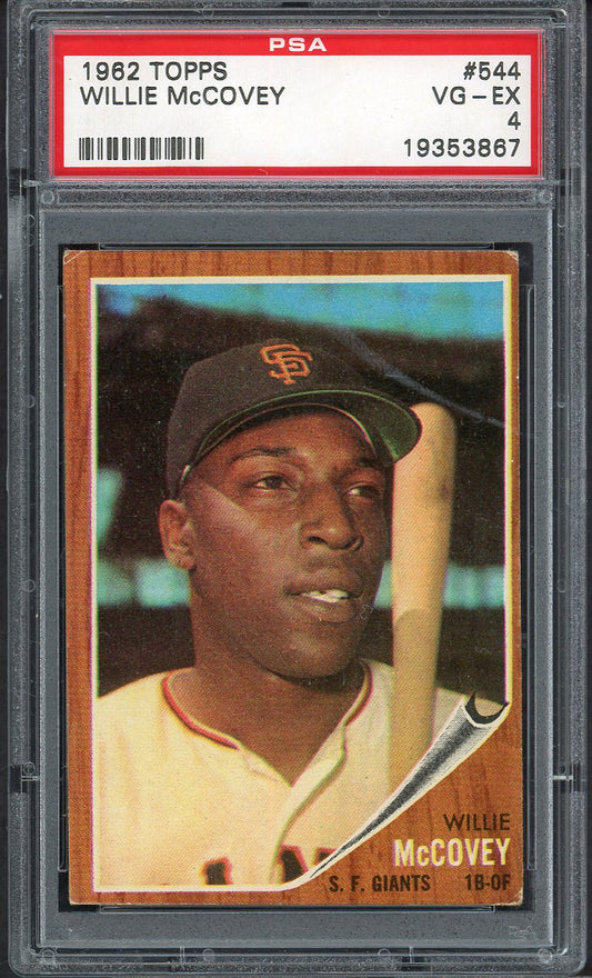 1962 Topps Baseball #544 Willie McCovey Giants PSA 4 VG-EX 555113