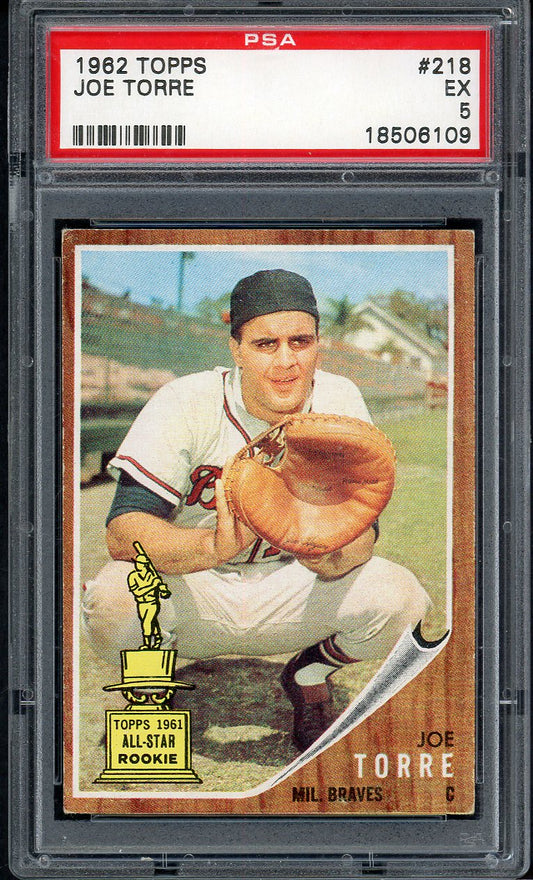 1962 Topps Baseball #218 Joe Torre Braves PSA 5 EX 555117