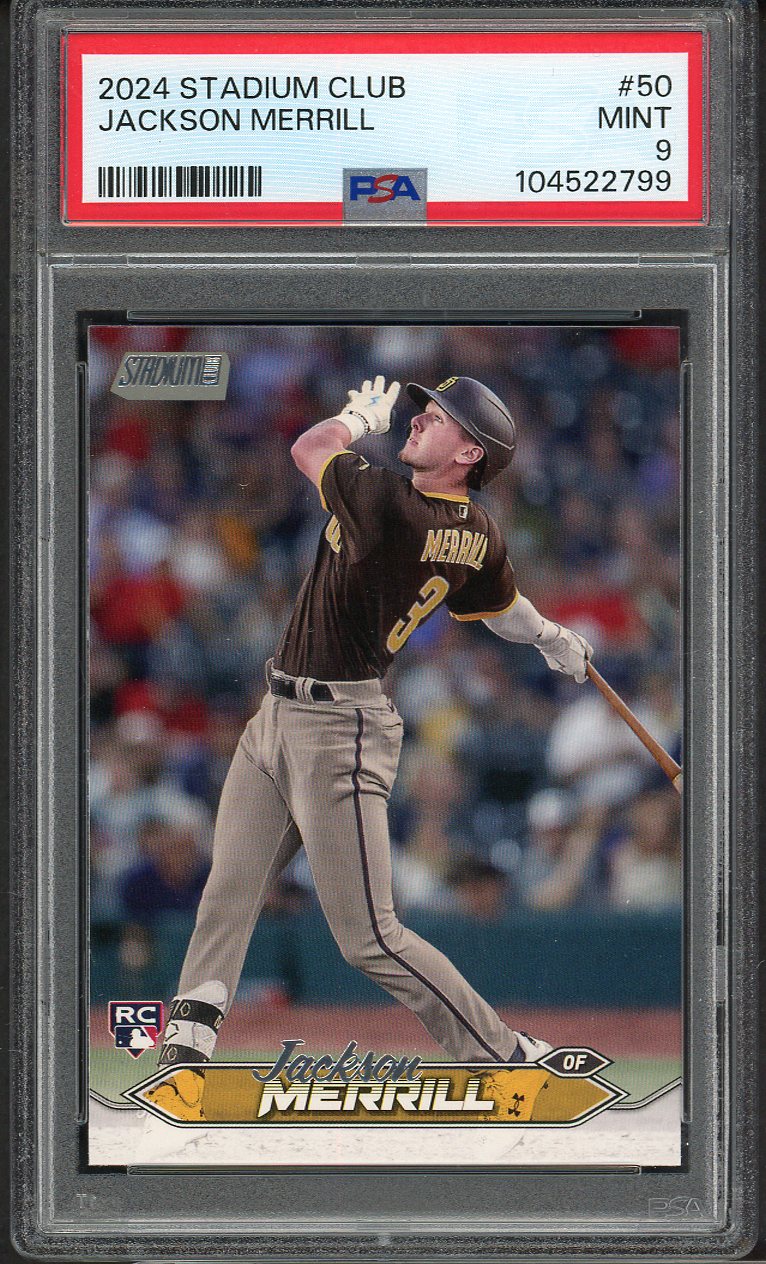 2024 Stadium Club #050 Jackson Merrill Padres PSA 9 MINT 555125