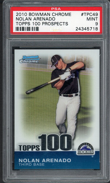2010 Bowman Chrome Topps 100 #TPC49 Nolan Arenado Rockies PSA 9 MINT 555127