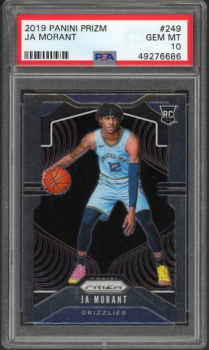 2019 Panini Prizm #249 Ja Morant Grizzlies PSA 10 GEM MINT 555130