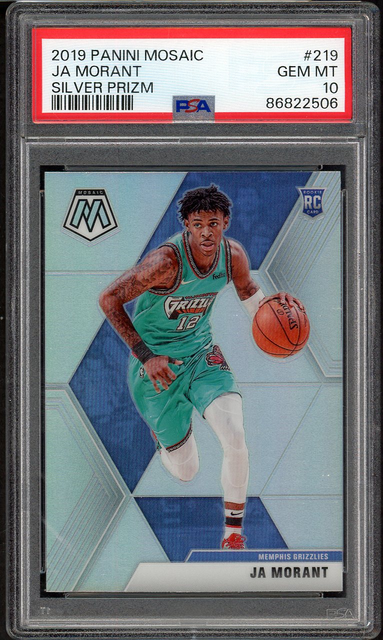 2019 Panini Mosaic Prizm #219 Ja Morant Grizzlies PSA 10 GEM MINT Silver 555131