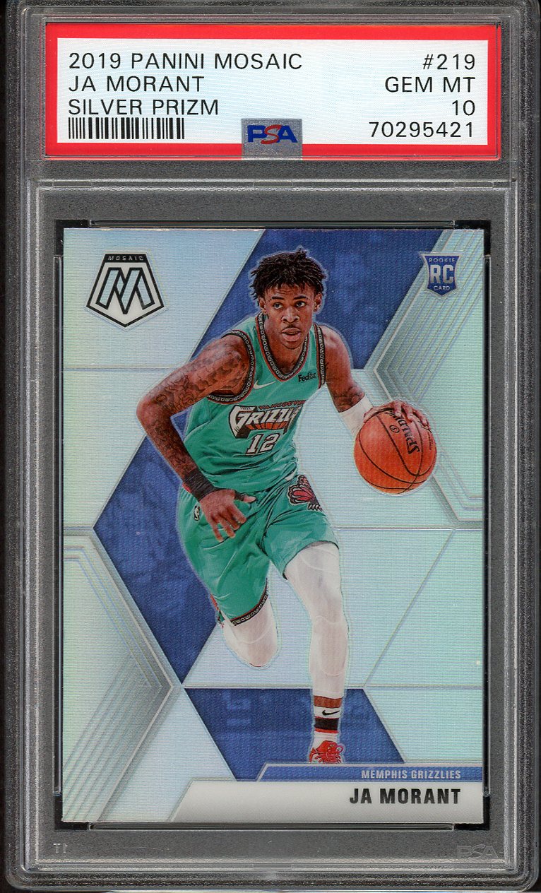2019 Panini Mosaic Prizm #219 Ja Morant Grizzlies PSA 10 GEM MINT Silver 555132