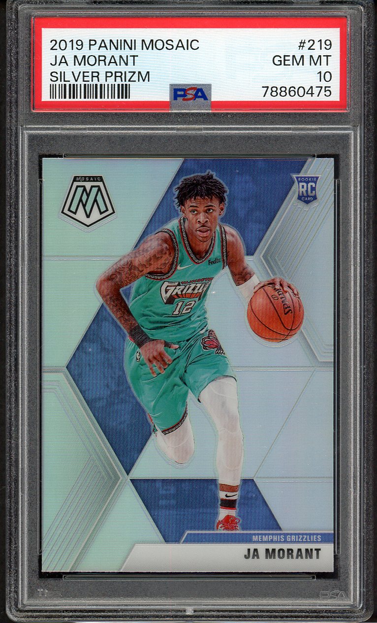 2019 Panini Mosaic Prizm #219 Ja Morant Grizzlies PSA 10 GEM MINT Silver 555133