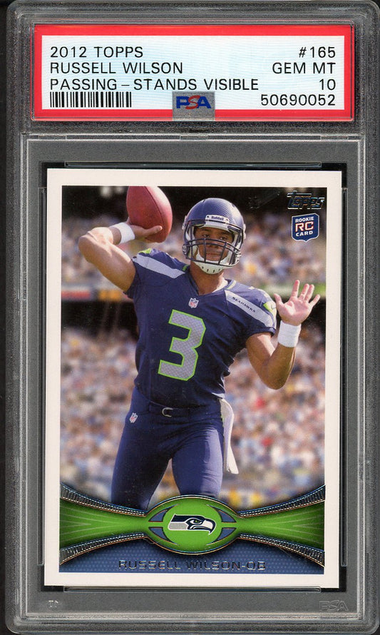 2012 Topps #165 Russell Wilson Seahawks PSA 10 GEM MINT Passing 555134
