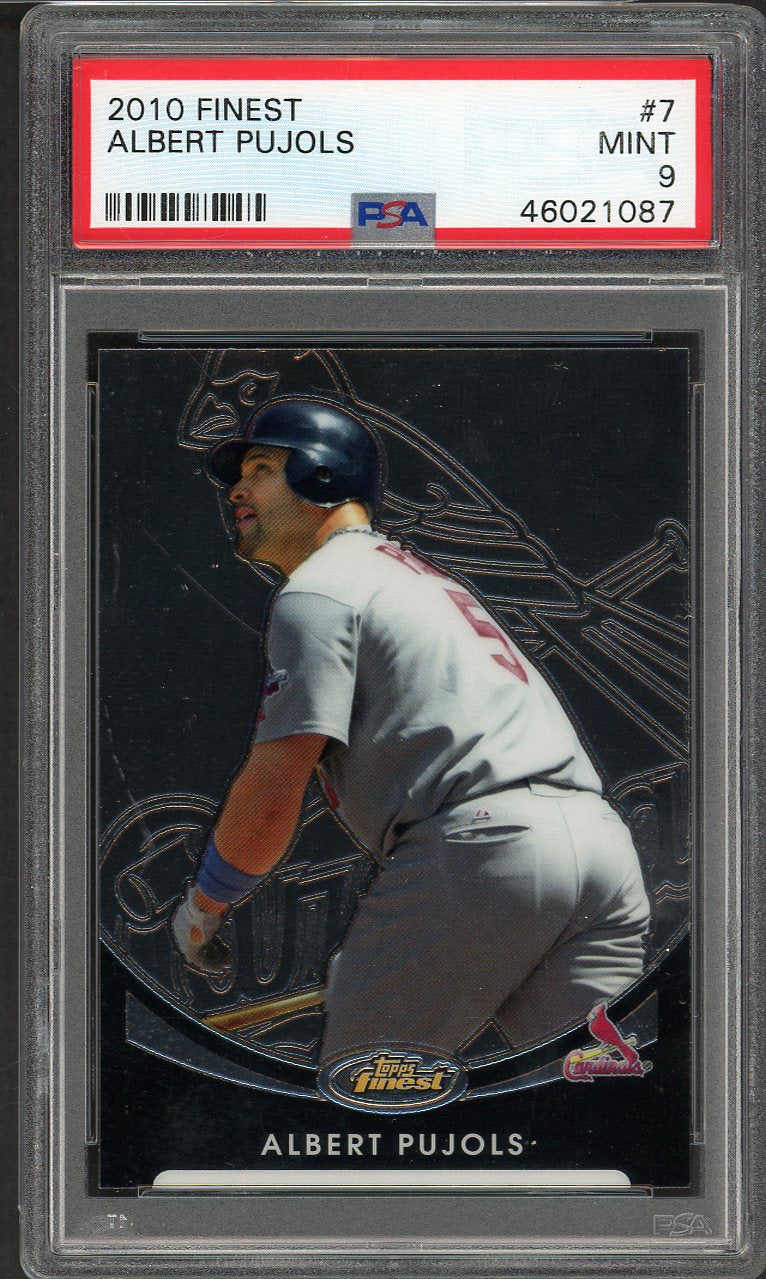 2010 Finest #007 Albert Pujols Cardinals PSA 9 MINT 555135