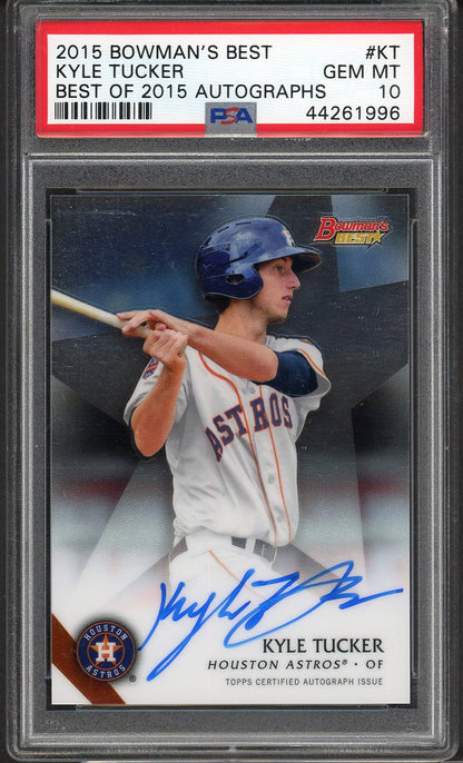 2015 Bowmans Best #KT Kyle Tucker Astros PSA 10 GEM MINT Autograph 555137