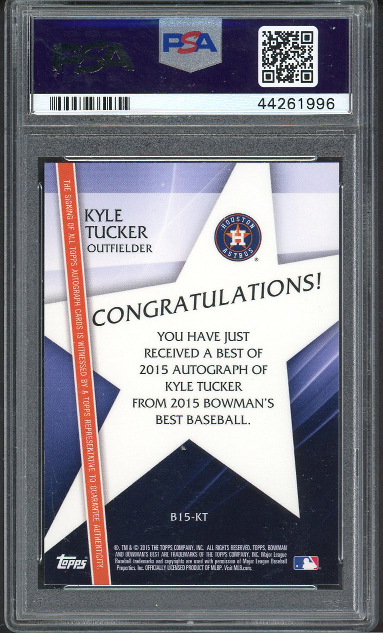 2015 Bowmans Best #KT Kyle Tucker Astros PSA 10 GEM MINT Autograph 555137