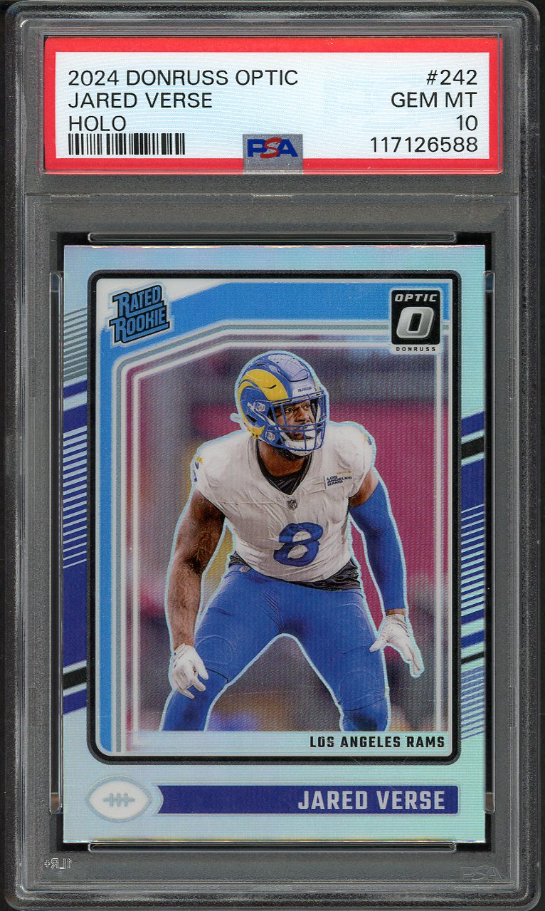 2024 Donruss Optic #242 Jared Verse Rams PSA 10 GEM MINT Holo 555138