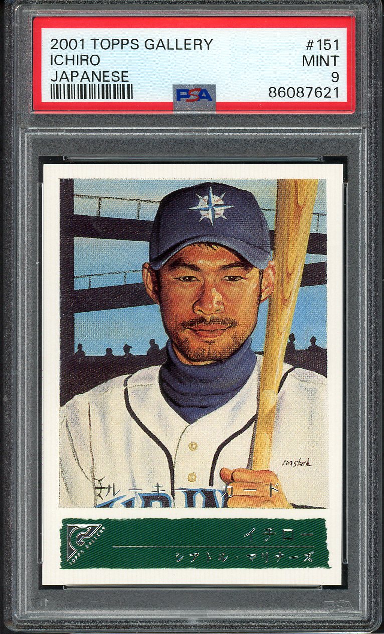 2001 Topps Gallery #151 Ichiro Suzuki Mariners PSA 9 MINT Japanese 555140