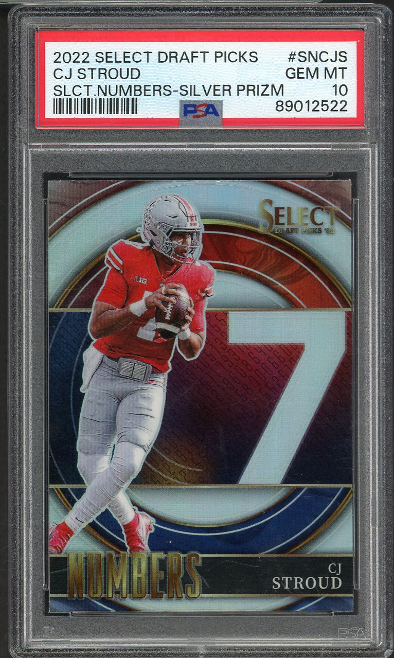2022 Select Draft Picks Prizm #SNCJS C.J. Stroud Texans PSA 10 GEM MINT Silver 555147