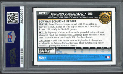 2010 Bowman Prospects #BP91 Nolan Arenado Rockies PSA 10 GEM MINT 555149
