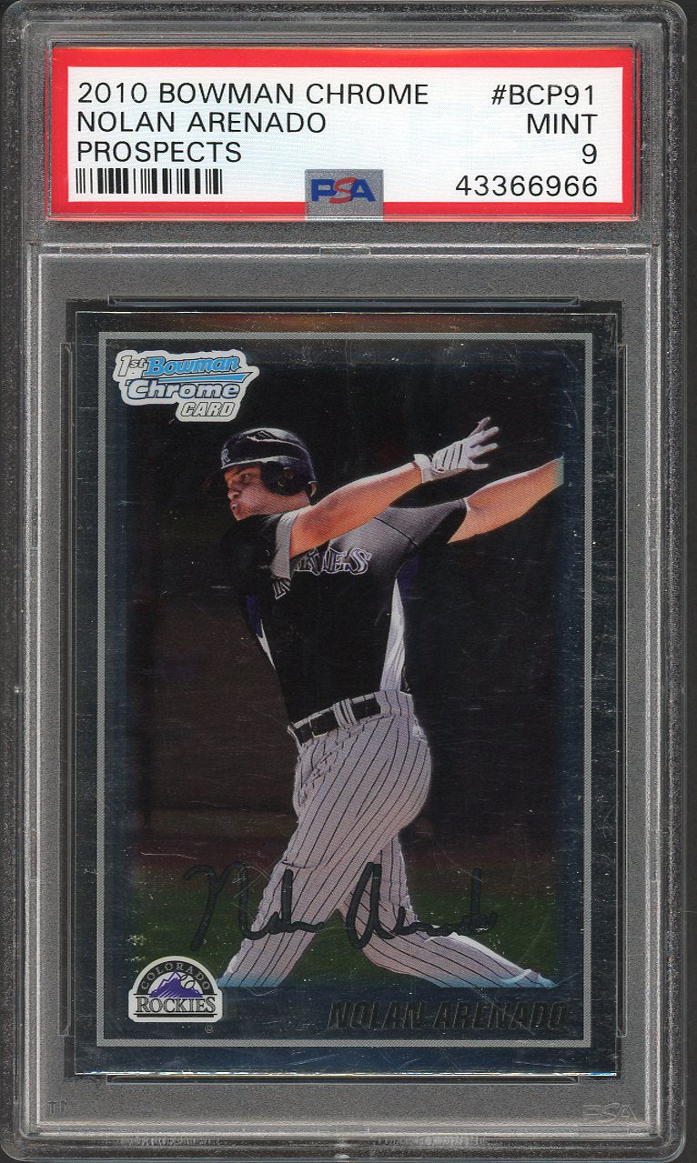 2010 Bowman Chrome Prospects #BCP91 Nolan Arenado Rockies PSA 9 MINT 555150