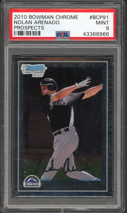 2010 Bowman Chrome Prospects #BCP91 Nolan Arenado Rockies PSA 9 MINT 555150