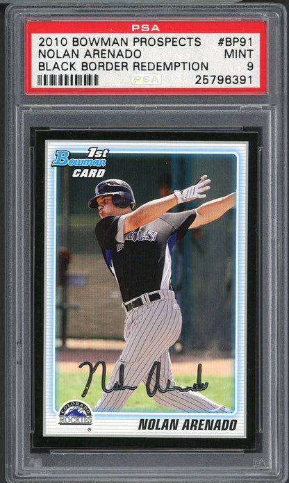 2010 Bowman Prospects #BP91 Nolan Arenado Rockies PSA 9 MINT Black 555151