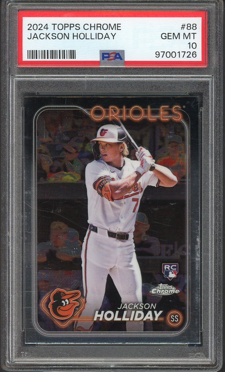 2024 Topps Chrome #088 Jackson Holliday Orioles PSA 10 GEM MINT 555152