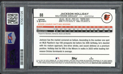 2024 Topps Chrome #088 Jackson Holliday Orioles PSA 10 GEM MINT 555152