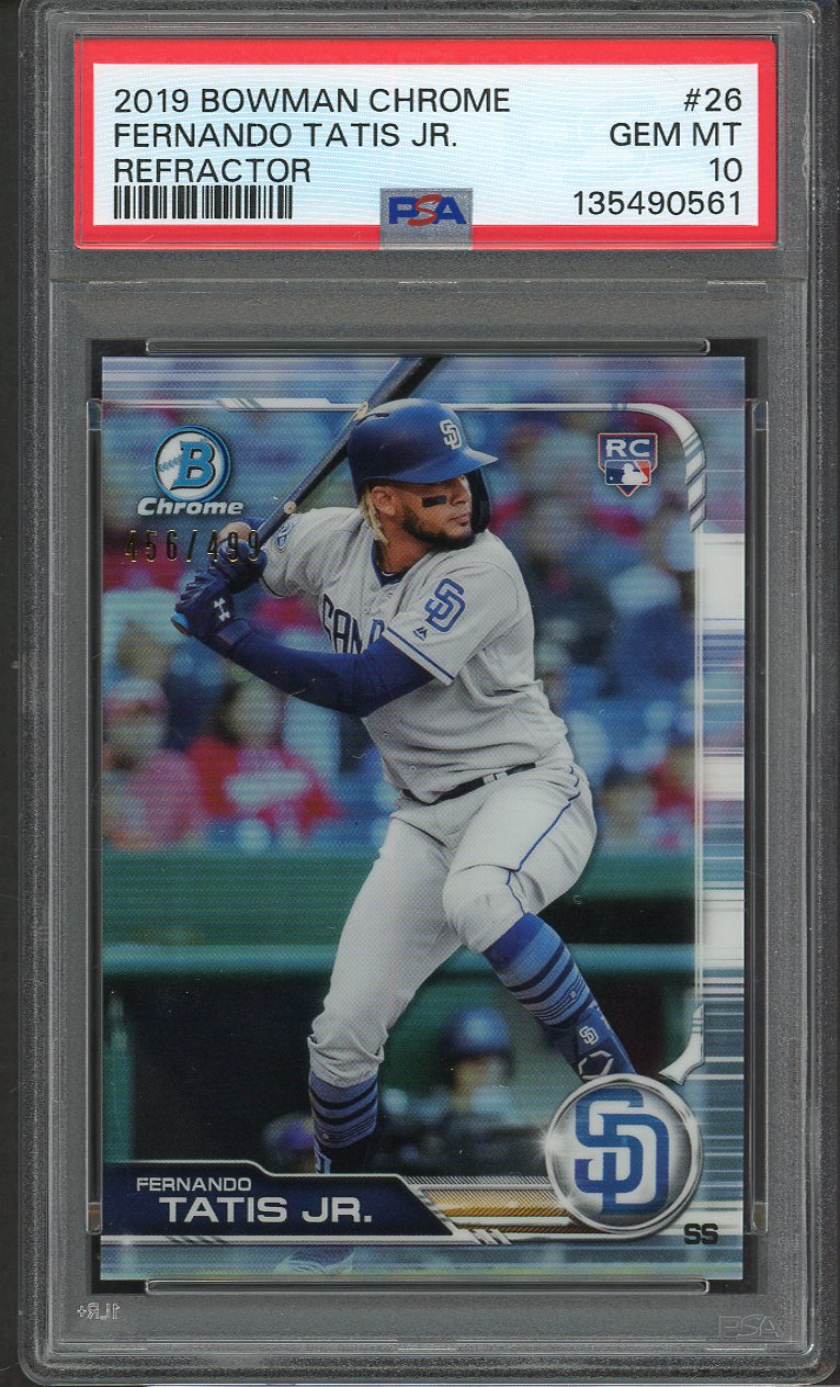 2019 Bowman Chrome Refractor #026 Fernando Tatis Jr Padres PSA 10 GEM MINT 555153