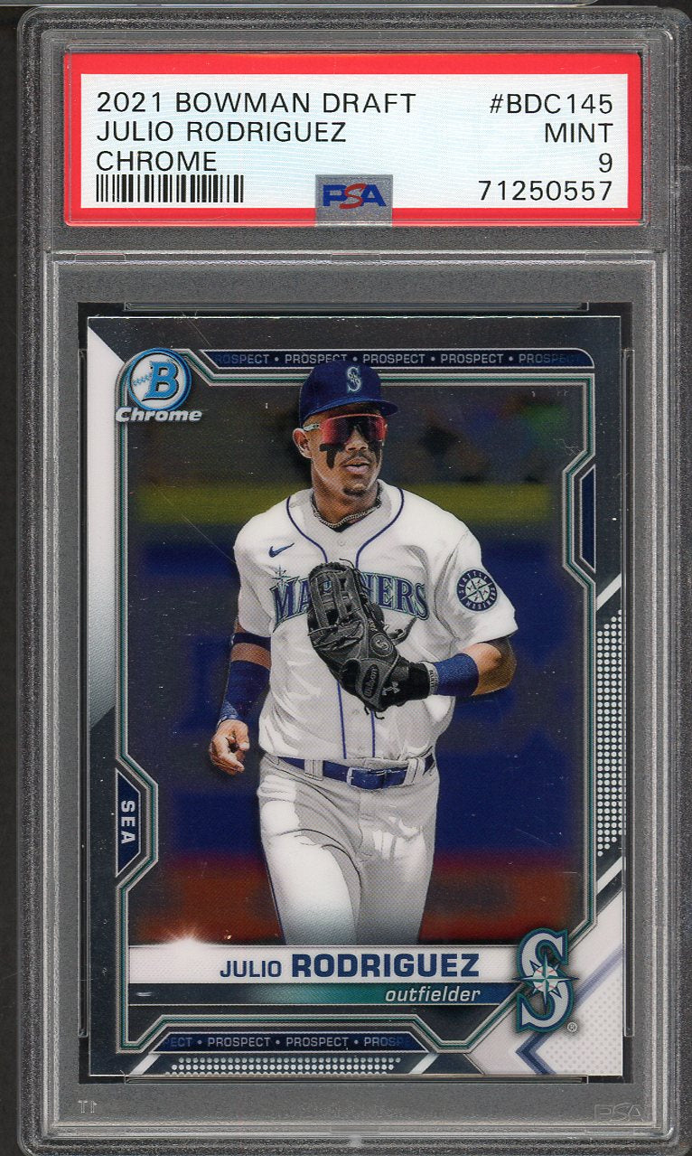 2021 Bowman Draft Chrome #BDC145 Julio Rodriguez Mariners PSA 9 MINT 555155