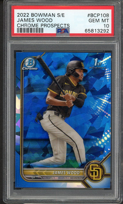 2022 Bowman SE Chrome #BCP108 James Wood Padres PSA 10 GEM MINT 555157