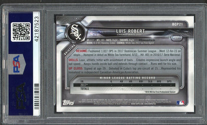 2018 Bowman Chrome Prospects #021 Luis Robert White Sox PSA 10 GEM MINT Mega 555173