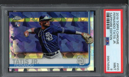 2019 Topps Chrome #410 Fernando Tatis Jr Padres PSA 9 MINT Sapphire 555179