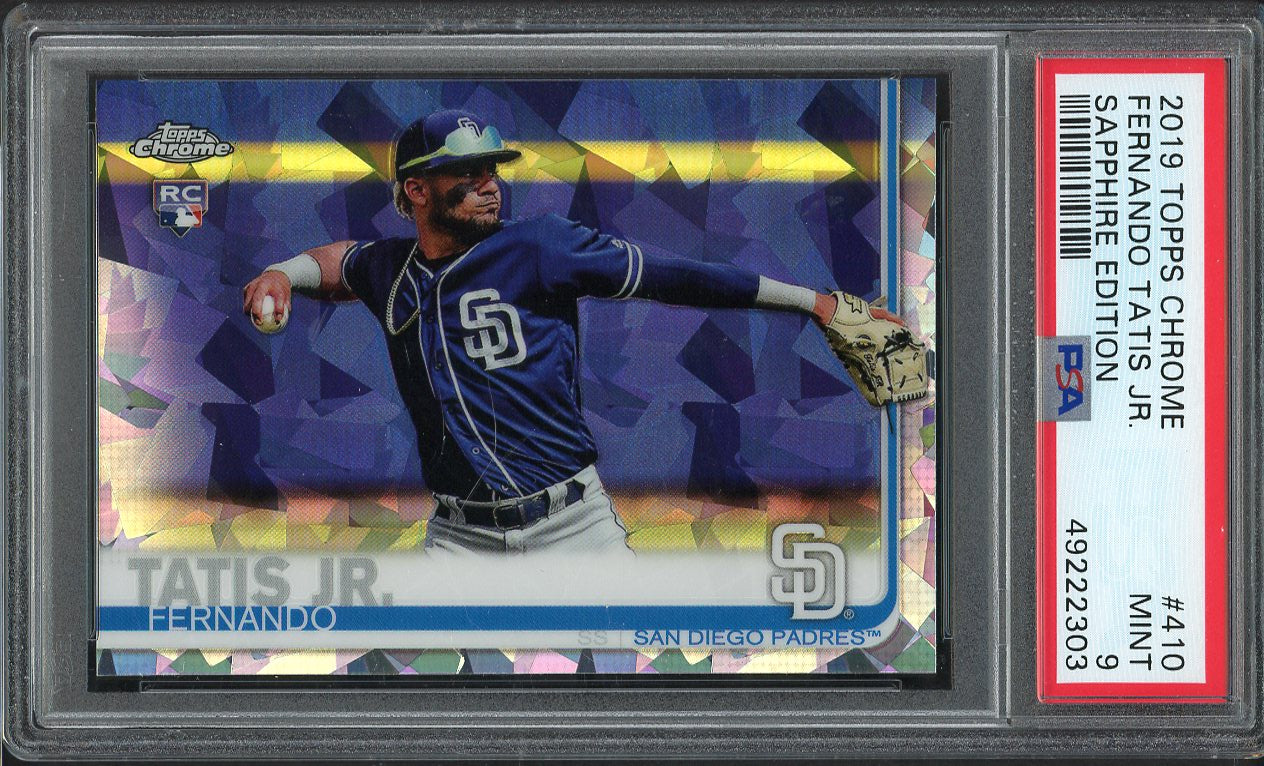 2019 Topps Chrome #410 Fernando Tatis Jr Padres PSA 9 MINT Sapphire 555180